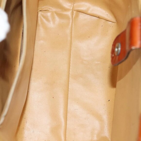 Salvatore Ferragamo Straw Bag Hand Bag Raffia Brown Gold Auth - Picture 12 of 15